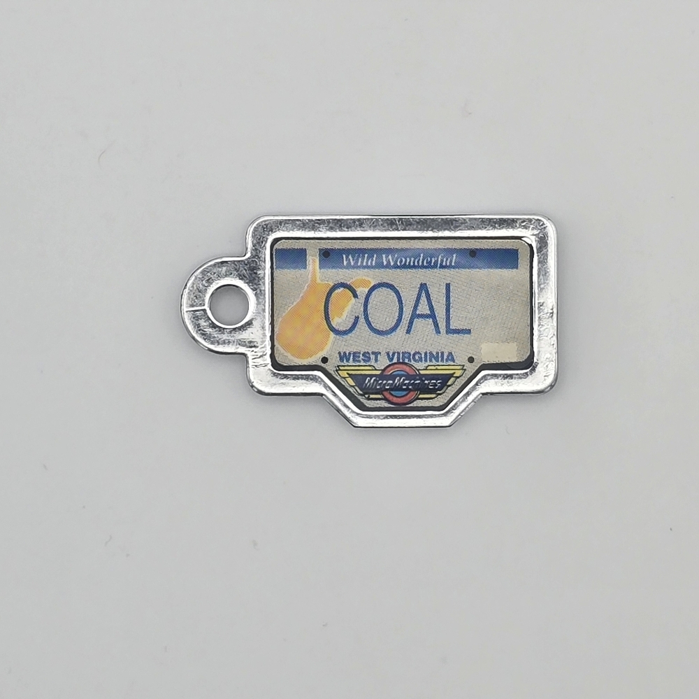Vintage 1990 Galoob Micro Machines License Plate West Virginia COAL